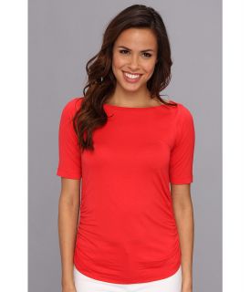Nally & Millie S/S Rushed Tee Womens Short Sleeve Pullover (Red)