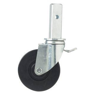 Fairbanks Light Duty Square Stem Caster with Zinc Plating   5 Inch, 280 Lb.