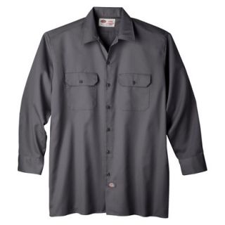 Dickies Mens Original Fit Long Sleeve Twill Work Shirt   Charcoal XXXLT