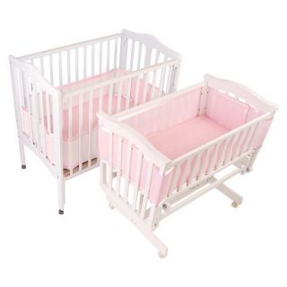 BreathableBaby Portable Crib & Cradle Liner   Pink