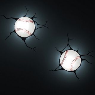 3D Wall Art Nighlight   Baseball