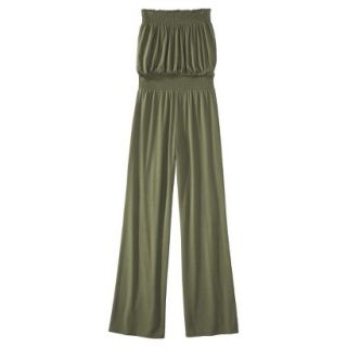 Mossimo Supply Co. Juniors Strapless Knit Jumpsuit   Picnic Green XS(1)