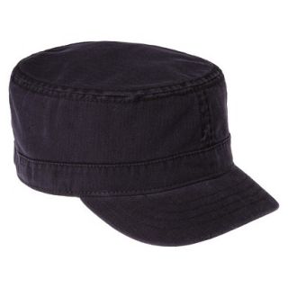 Mens Herringbone Cadet Hat   Black L/XL