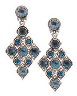London Blue Topaz Diamond Shape Earrings