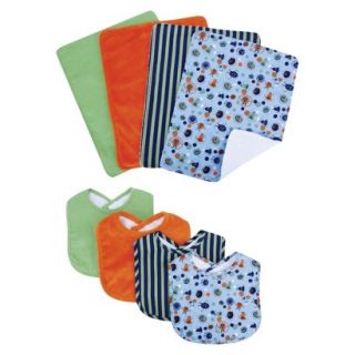 8pc Bip & Burp Cloth   Snuggle Monster by Lab