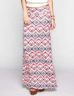 Ethnic Water Color Print Maxi Skirt Multi In Sizes X Small, Small, La