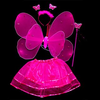 Luminous Dancing Dress with Butterfly Wings Kids Halloween Costume (for 3 8 YRS)