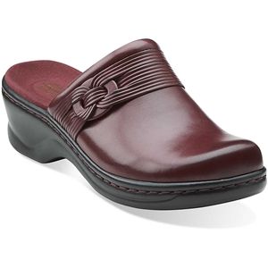 Clarks Womens Lexi Redwood Burgundy Leather Shoes, Size 9.5 M   67374