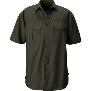 Gravel Gear Cotton Ripstop Short Sleeve Work Shirt with Teflon   Moss, Medium