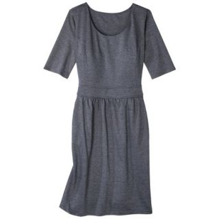 Merona Womens Plus Size Elbow Sleeve Ponte Dress   Gray 1