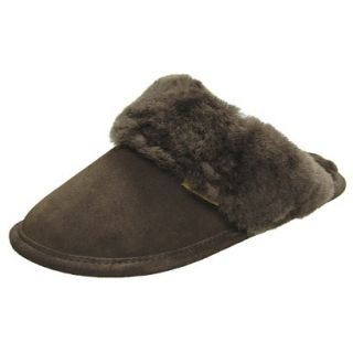 Womens Brumby Shearling Scuff Slippers   Chocolate 8.0