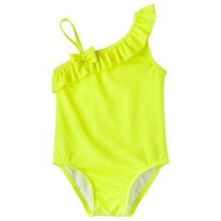 Circo Infant Toddler Girls Ruffle 1 Piece Swimsuit   Yellow 3T