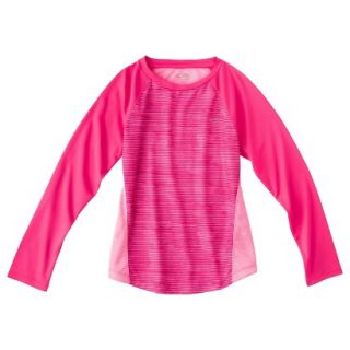 C9 by Champion Girls Long Sleeve Tech Tee   Pink Bloom XL