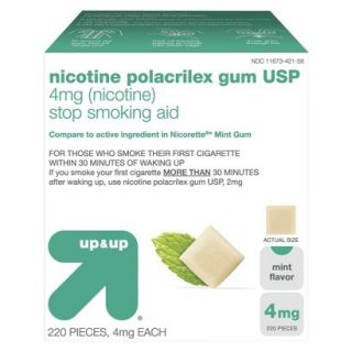 Up & Up Nicotine Gum 4mg 220ct Mint
