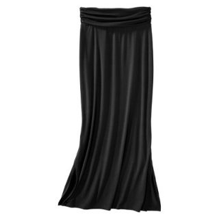 Merona Petites Ruched Waist Knit Maxi Skirt   Black XXLP