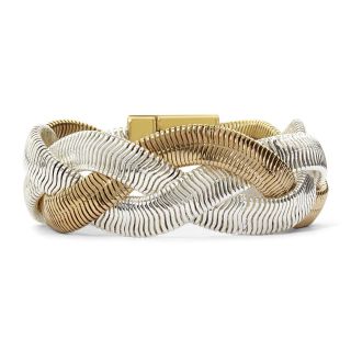 MONET JEWELRY Monet Two Tone Braided Magnet Bracelet, Mixed Metals