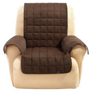 Sure Fit Quilted Suede Waterproof Furniture Friend Loveseat Cover   Chocolate