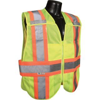 Radians Class 2 Breakaway Expandable Two Tone Safety Vest   Lime, XL/2XL, Model