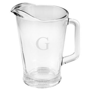 Personalized Monogram Glass Pitcher   G
