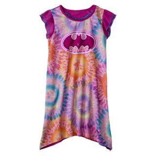 Batgirl Girls Short Sleeve Nightgown   Purple M