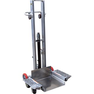 Vestil Aluminum Low Profile Lite Load Lift with Foot Pump   20 Inch L x 20 Inch