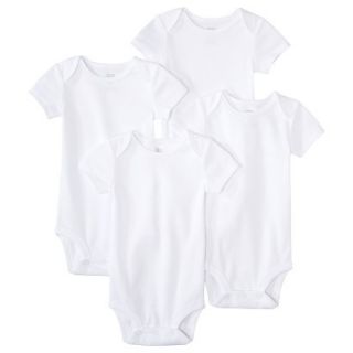 Just One YouMade by Carters Newborn 4 Pack Short sleeve Bodysuit   White 3 M