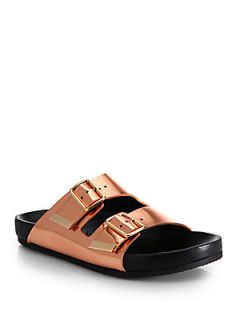 Givenchy Swiss Metallic Sandals   Pink Gold