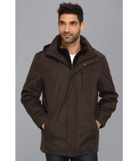 Calvin Klein Hooded Water Resistant Coat w/ Bib CM301362 Mens Coat (Brown)