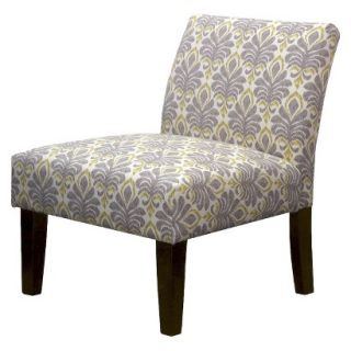 Skyline Upholstered Chair Avington Upholstered Slipper Chair   Gray/Citrine