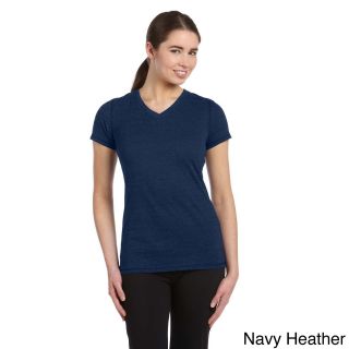 Womens Performance Triblend V neck T shirt