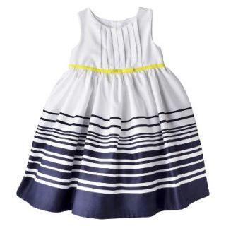 Just One YouMade by Carters Newborn Girls Stripe Dress   White/Navy 3 M