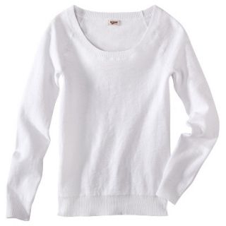 Mossimo Supply Co. Juniors Scoop Neck Sweater   Fresh White XL(15 17)