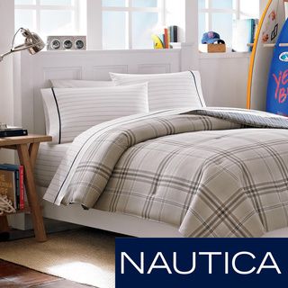 Nautica Hempstead Plaid Cotton 3 piece Duvet Cover Set