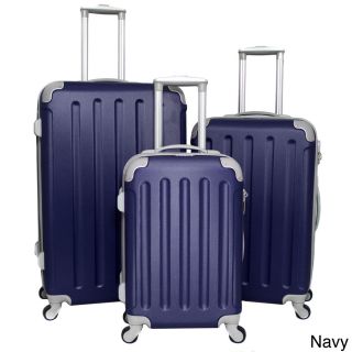 Dejuno Departures 3 piece Hardside Spinner Luggage Set With Combination Lock