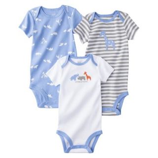 Just One YouMade by Carters Newborn Boys 3 Pack Bodysuit   Blue 9 M