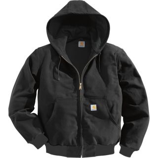 Carhartt Duck Active Jacket   Thermal Lined, Black, 2XL, Tall Style, Model J131
