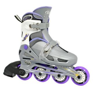 Girls Roller Derby Cobra Adjustable Inline Skate   Gray/ Lavender (Small 12 1)