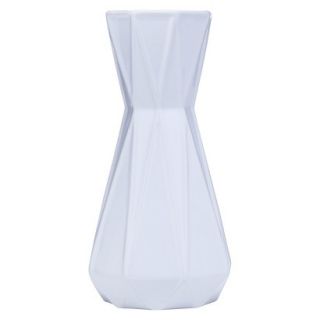 Prism Flared Vase Short   White