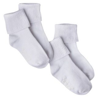Circo Infant Toddler 2 Pack Casual Socks   White 12 24 M