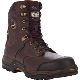 Georgia 8 Inch Diamond Trax Steel Toe Waterproof Work Boot   Brown, Size 11 1/2,