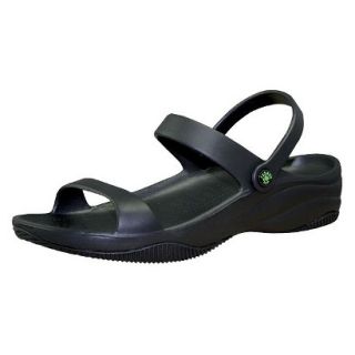 USADawgs Black / Black Premium Womens 3 Strap Sandal   5