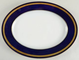 Rosenthal   Continental Eminence Cobalt Blue 14 Oval Serving Platter, Fine Chin