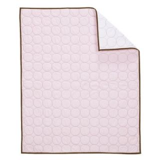 Quilted Baby Quilt   Pink/Chocolate