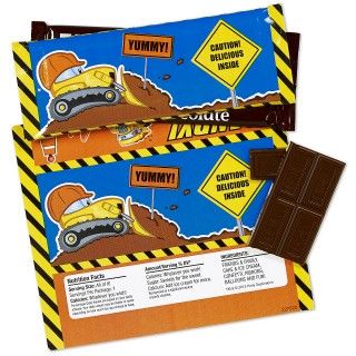 Construction Pals Large Candy Bar Wrappers