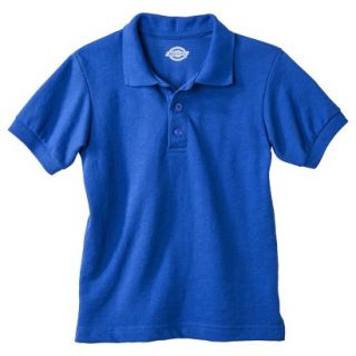 Dickies Boys School Uniform Short Sleeve Pique Polo   Blue 18