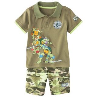 Teenage Mutant Ninja Turtles Infant Toddler Boys Short Sleeve Polo & Short Set