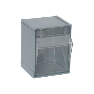 Quantum Storage Clear Tip Out Storage Bins   4 Inch x 4 1/2 Inch x 6 Inch Size,