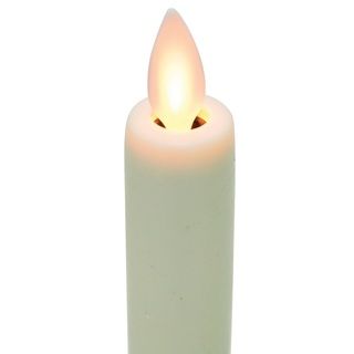 Mystique 8 inch Ivory Flameless Taper Candle