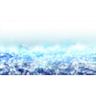 Luminous Blue Meadow Landscape Abstract Canvas Wall Art