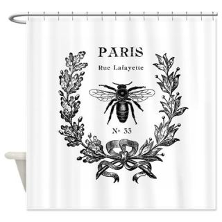 Paris Bee Shower Curtain